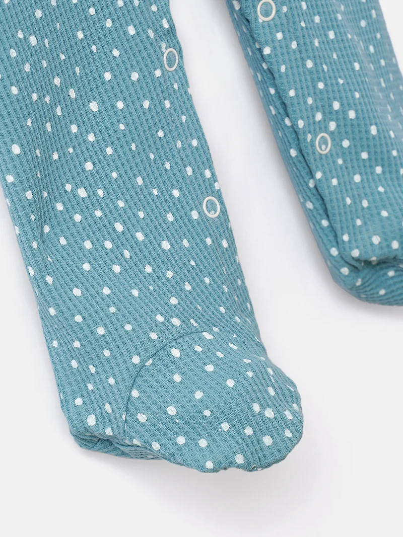 Nautinati  Baby Girls' Cotton All-over Polka Printed Sleepsuit with Snap Buttons for Women | Best Price UAE